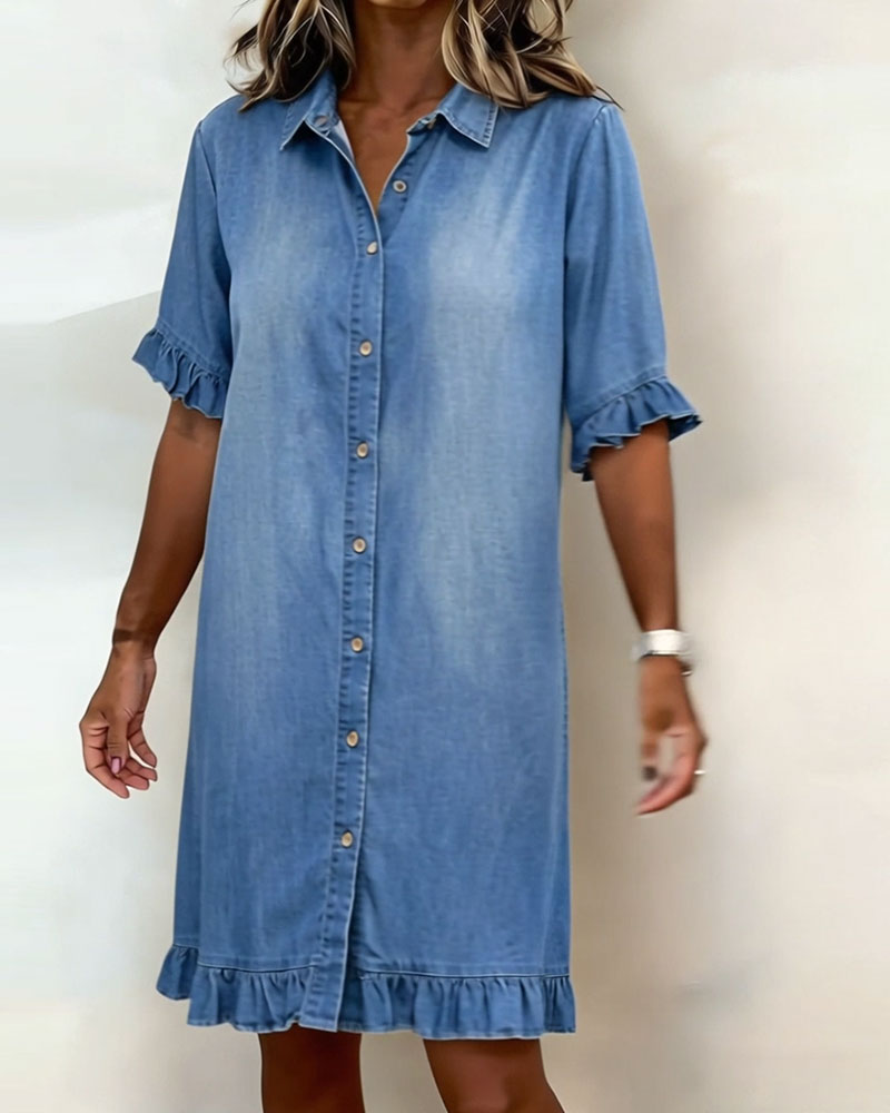 Emeline - Soft Denim Dress Relaxed Fit
