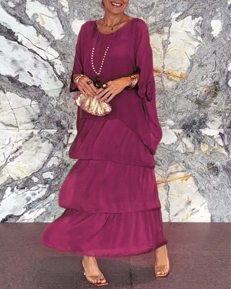 Marie - Soft Floral Tiered Maxi Dress