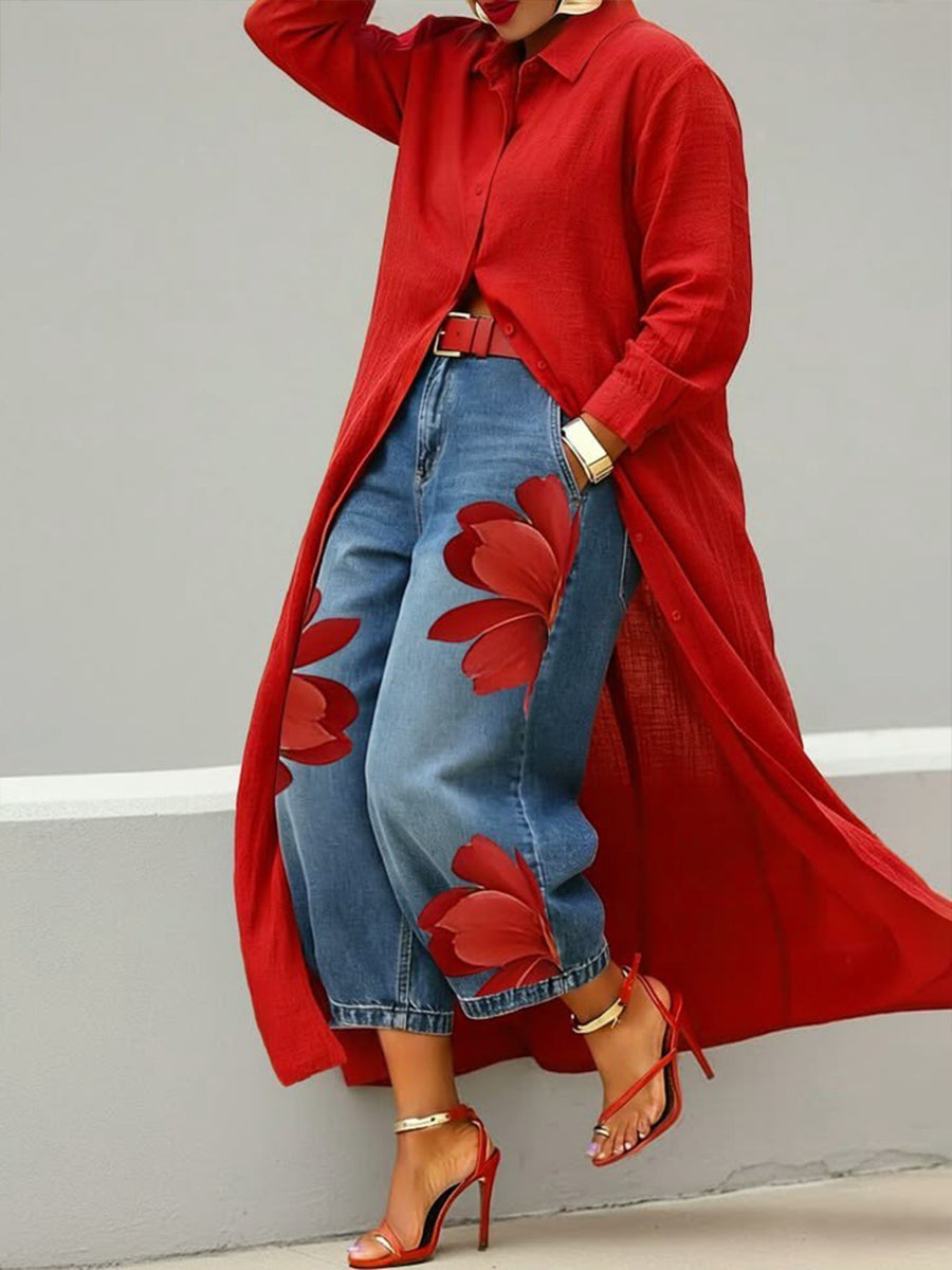 Ombeline - Scarlet Floral Maxi Dress