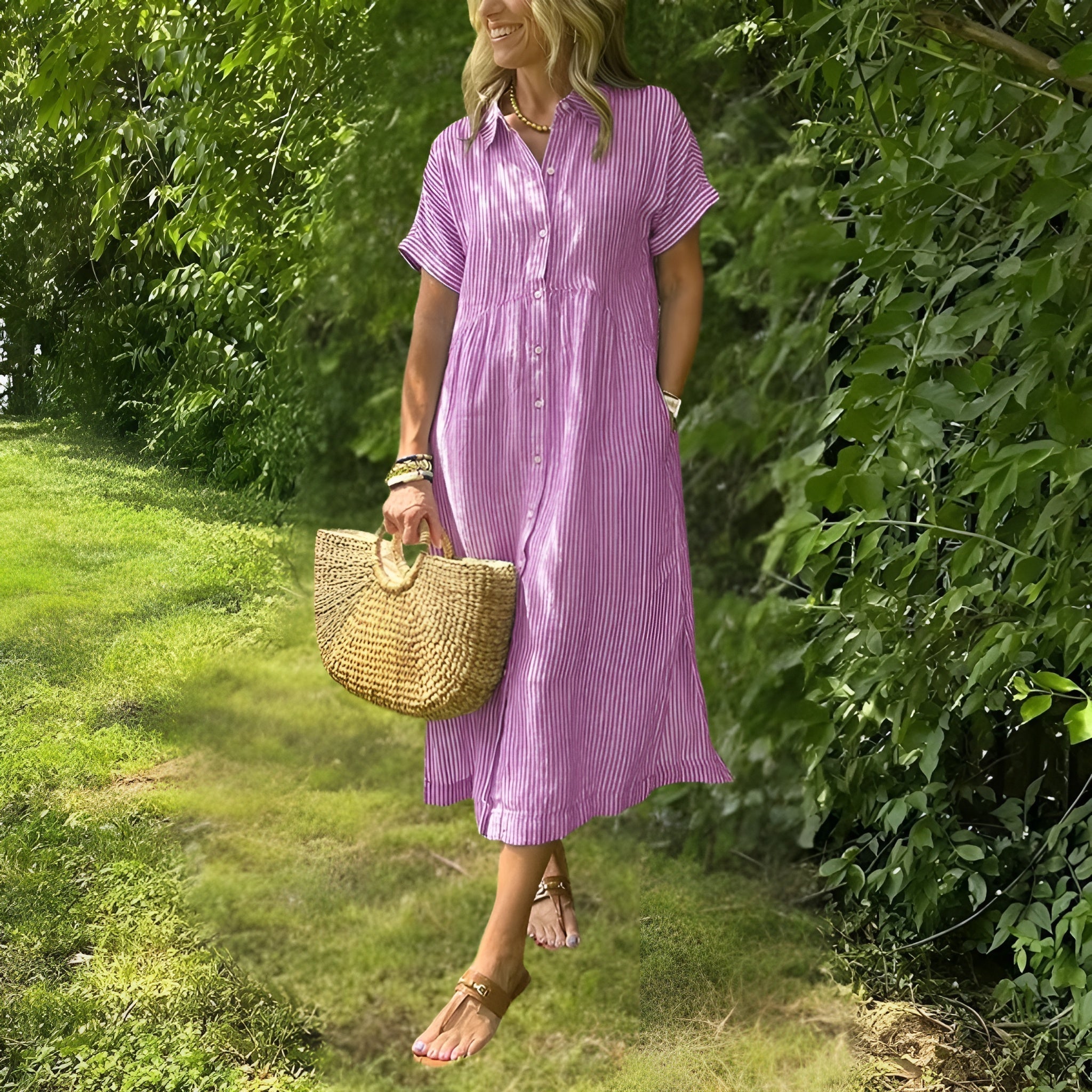 Karina | Flattering Striped Dress