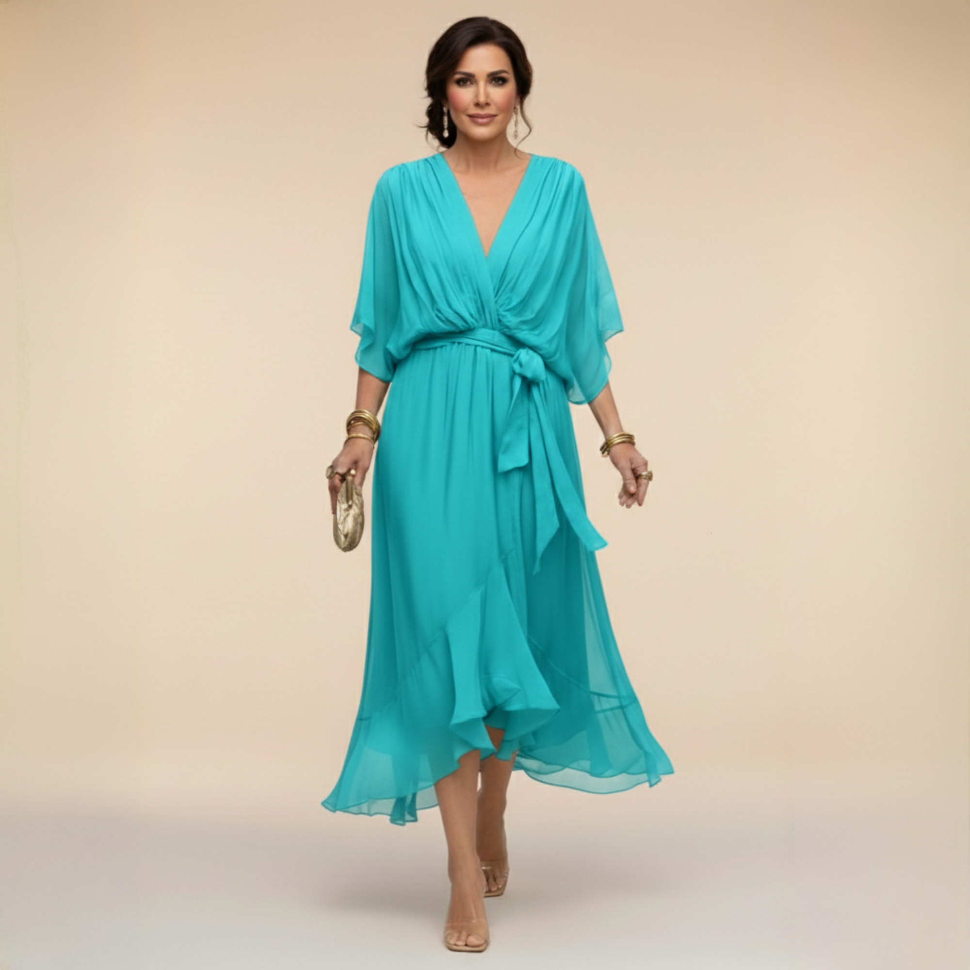Vivienne | Elegant V-Neck Dress