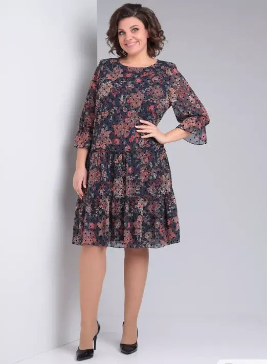 Oriane - Elegant Floral Dress with a Timeless Style