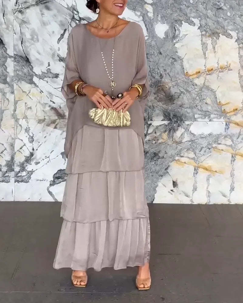 Marie - Soft Floral Tiered Maxi Dress
