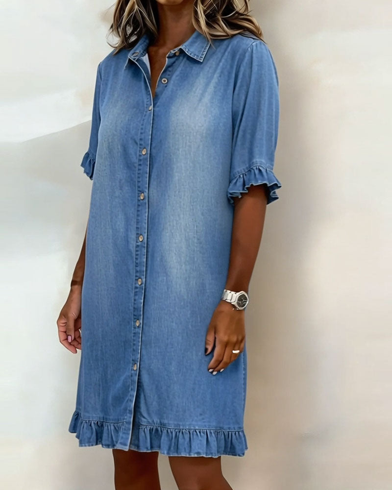 Emeline - Soft Denim Dress Relaxed Fit
